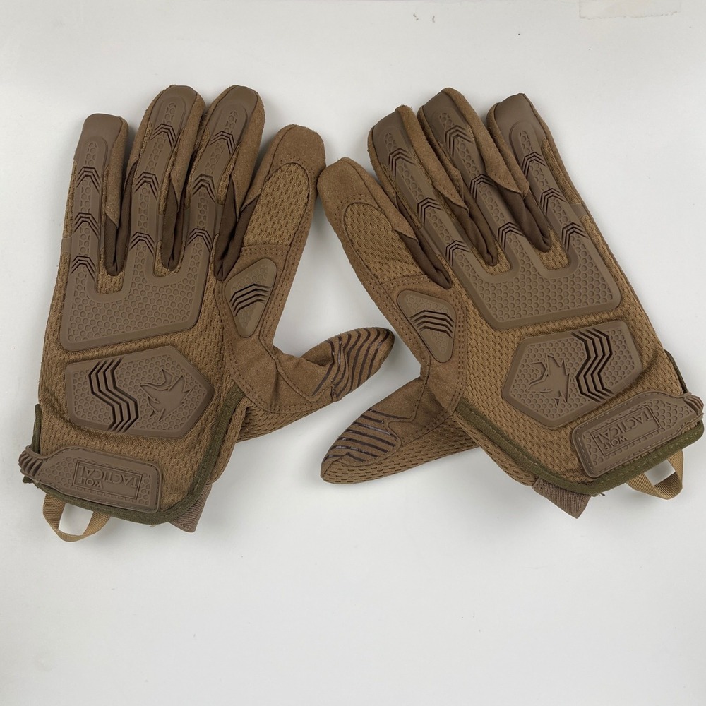 Wolf Tactical Shooting Work Gloves Coyote Brown Padded Palm Impact Protection L